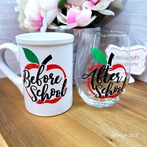 HOST PICK  Teacher Appreciation Gift - mug & wine glass